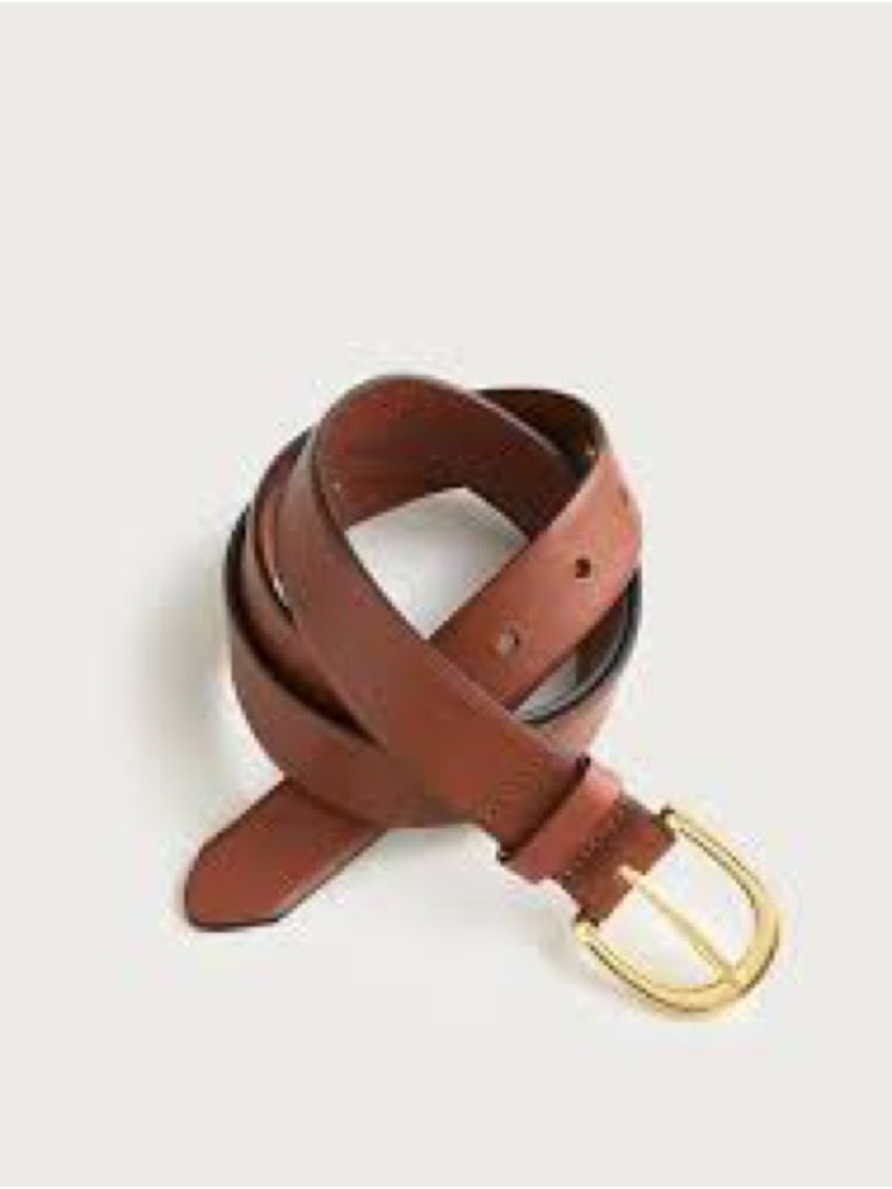 J. Crew Classic belt in Italian leather made in the USA M brown cognac nutmeg